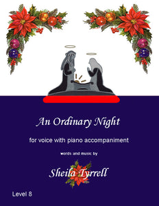 An Ordinary Night for voice with piano accompaniment sheila tyrrell