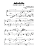 Sample page of the piece Adagietto by Gustav Mahler arranged by Lee Evans